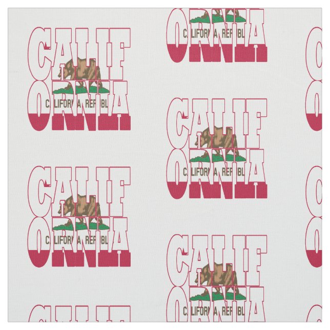 Amerikanische Staatsflagge Kaliforniens Stoff (Muster)