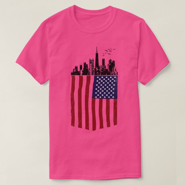 Amerikanische Stadt T-Shirt (Design vorne)