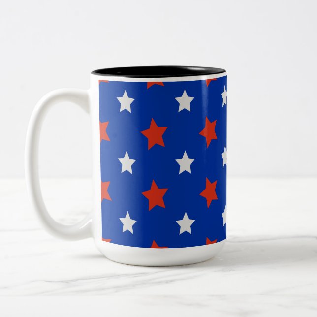 Amerikanische Sterne Zweifarbige Tasse (Links)