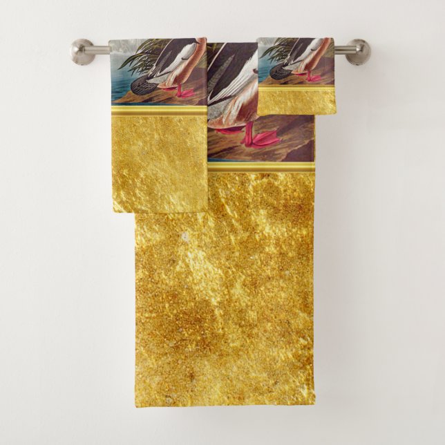 Amerikanische Stockenten in einem Fluss schwimmen Badhandtuch Set (Insitu)