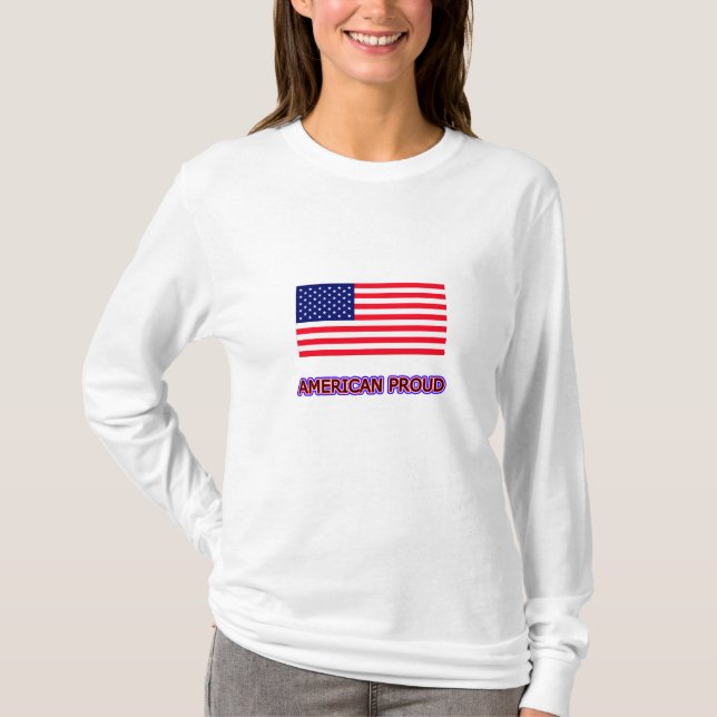 Amerikanische Stolz auf das MUSEUM Zazzle-Template T-Shirt (Vorderseite)