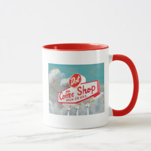 Amerikanische Straße Kaffeeschild Tasse
