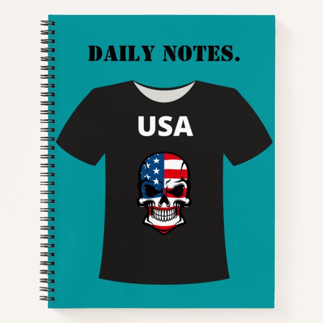 Amerikanische Tageszeitung Notizbuch (Vorderseite)