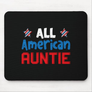 Amerikanische Tante 4. Juli USA-Familien-Matching Mousepad