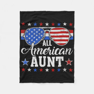 Amerikanische Tante Matching Family 4. Juli USA Pa Fleecedecke