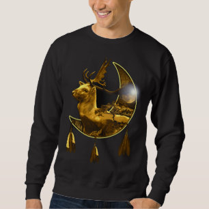 Amerikanische Tierart Crescent Deer Sweatshirt