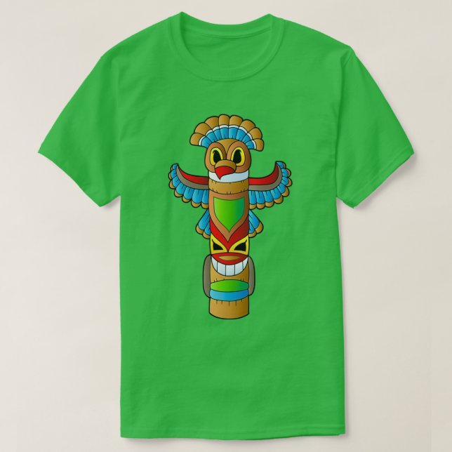 Amerikanische Totem-Polen  T-Shirt (Design vorne)