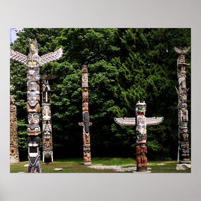Amerikanische Totem-Stöcke, Vancouver, Brite Poster (Vorne)