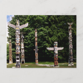 Amerikanische Totem-Stöcke, Vancouver, Brite Postkarte