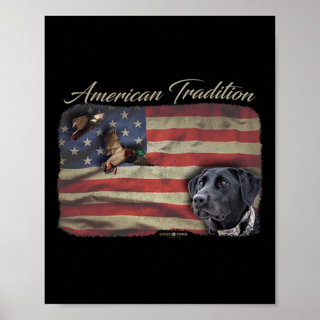 Amerikanische Tradition Waterfowl Duck Jagd Hund B Poster (Vorne)
