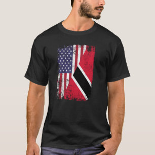 Amerikanische Trini-Wurzeln Halb USA Trinidad und T-Shirt