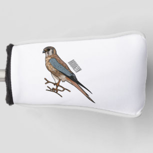 amerikanische Turmfalke Cartoon-Illustration Golf Headcover