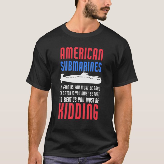 Amerikanische    U-BootePatriotische Marine U-Boot T-Shirt (Vorderseite)