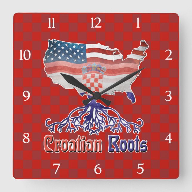 Amerikanische Uhr der Kroatischen Roots Square (Vorderseite)