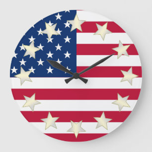 Amerikanische Uhr der Sternzeichen für Flaggen