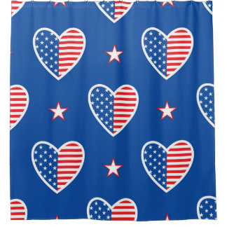 Amerikanische Unabhängigkeit: Patriotisches Vintag Duschvorhang