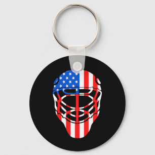Amerikanische Unabhängigkeitstag 4. Hockey Goalie Schlüsselanhänger