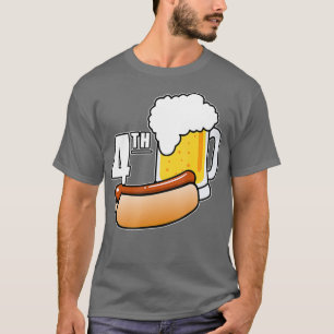 Amerikanische Unabhängigkeitstag 4. Hot Dog Bier U T-Shirt