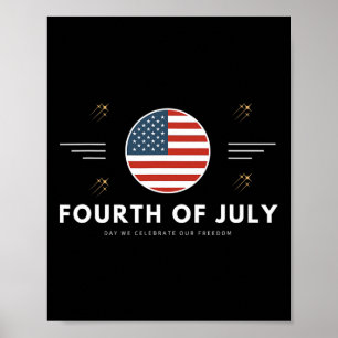 Amerikanische Unabhängigkeitstag 4. Juli Amerikani Poster