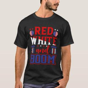 Amerikanische Unabhängigkeitstag 4. Juli Rot Weiß T-Shirt