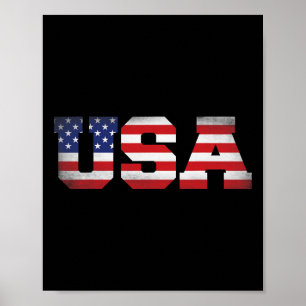 Amerikanische Unabhängigkeitstag 4. Juli USA Flagg Poster
