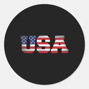 Amerikanische Unabhängigkeitstag 4. Juli USA Flagg Runder Aufkleber