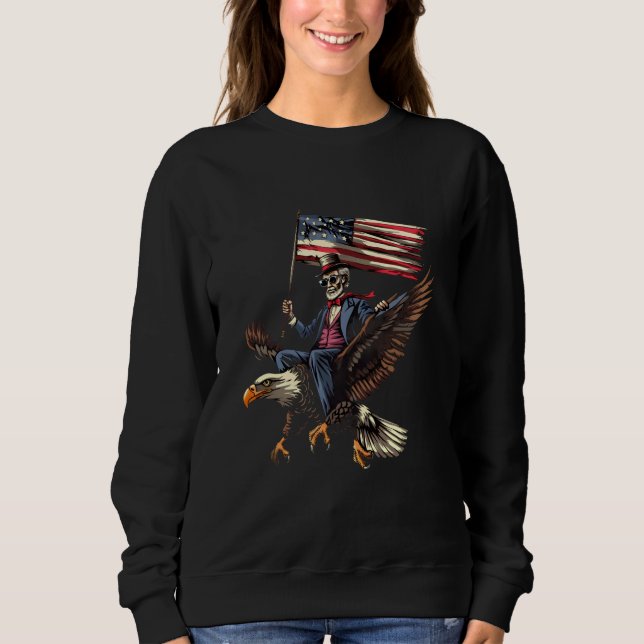 Amerikanische Unabhängigkeitstag Abraham Lincoln B Sweatshirt (Vorderseite)