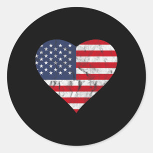 Amerikanische Unabhängigkeitstag American Flag Vin Runder Aufkleber