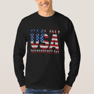 Amerikanische Unabhängigkeitstag American Flag Vin T-Shirt