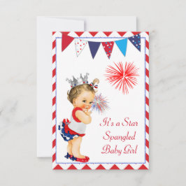 Amerikanische Unabhängigkeitstag Babydusche Einlad Einladung