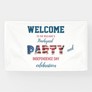 Amerikanische Unabhängigkeitstag Backyard Party Banner