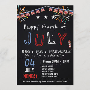 AMERIKANISCHE UNABHÄNGIGKEITSTAG BARBECUE PARTY EI EINLADUNG