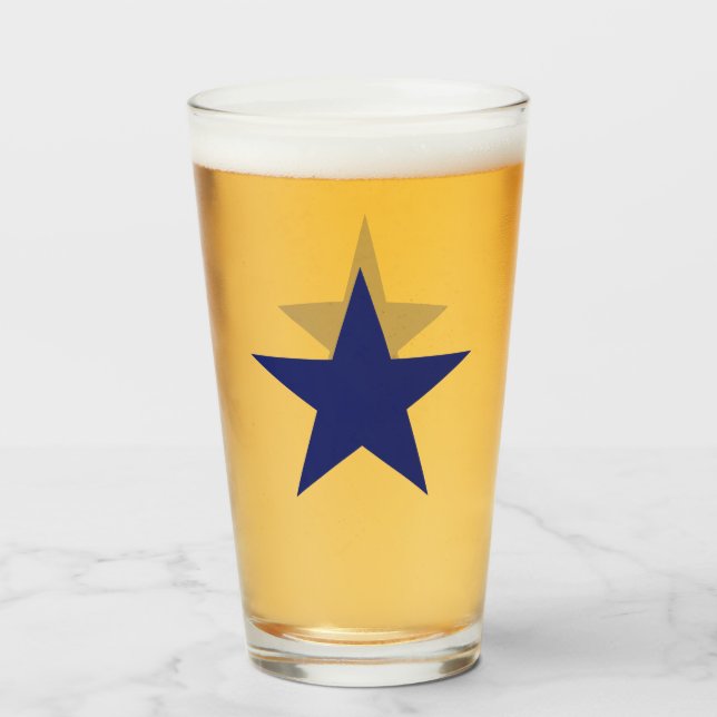 Amerikanische Unabhängigkeitstag blauer patriotisc Glas (Vorne (Gefüllt))