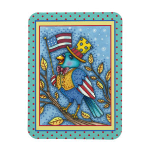 AMERIKANISCHE UNABHÄNGIGKEITSTAG BLUEBIRD TWEETEN, MAGNET