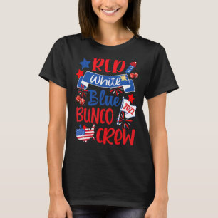 Amerikanische Unabhängigkeitstag Bunco Crew Red Wh T-Shirt