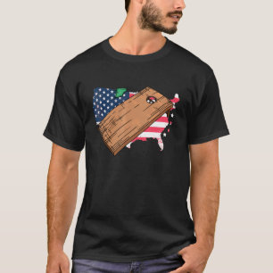 Amerikanische Unabhängigkeitstag Cornhole Board Am T-Shirt