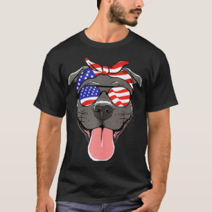 Amerikanische Unabhängigkeitstag Dog Lovers Patrio T-Shirt