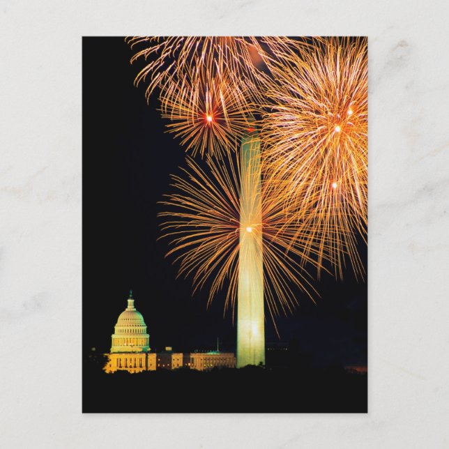 Amerikanische Unabhängigkeitstag, Firework Display Postkarte (Vorderseite)