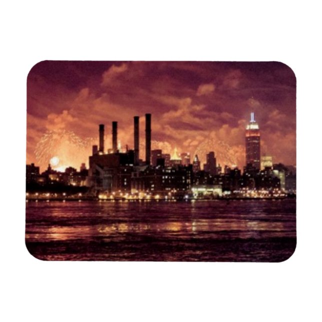 Amerikanische Unabhängigkeitstag Fireworks hinter  Magnet (Horizontal)