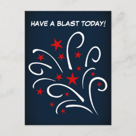 Amerikanische Unabhängigkeitstag Fireworks Postkarte