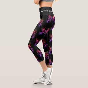 Amerikanische Unabhängigkeitstag Fireworks Zitat C Capri Leggings