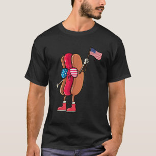 Amerikanische Unabhängigkeitstag Funny Hot Dog USA T-Shirt