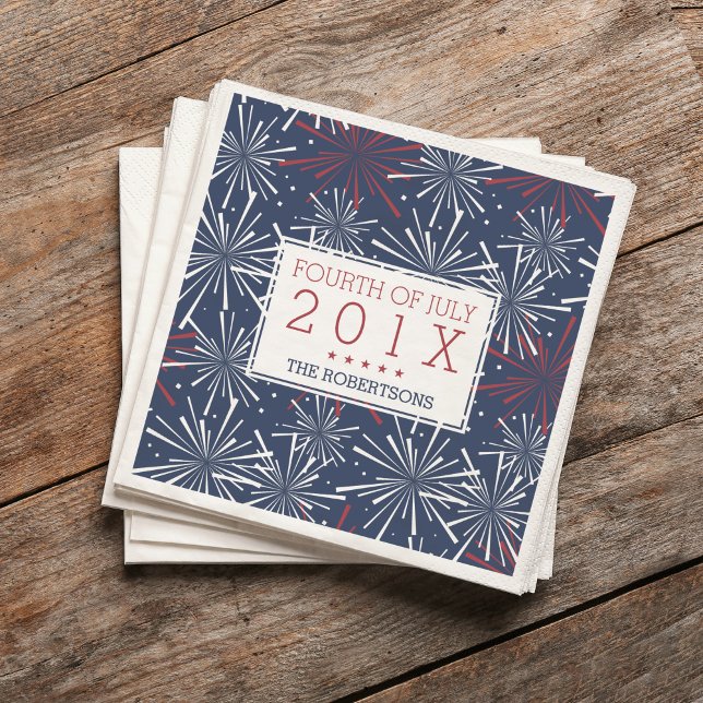 Amerikanische Unabhängigkeitstag für rote, weiße u Serviette (Von Creator hochgeladen)