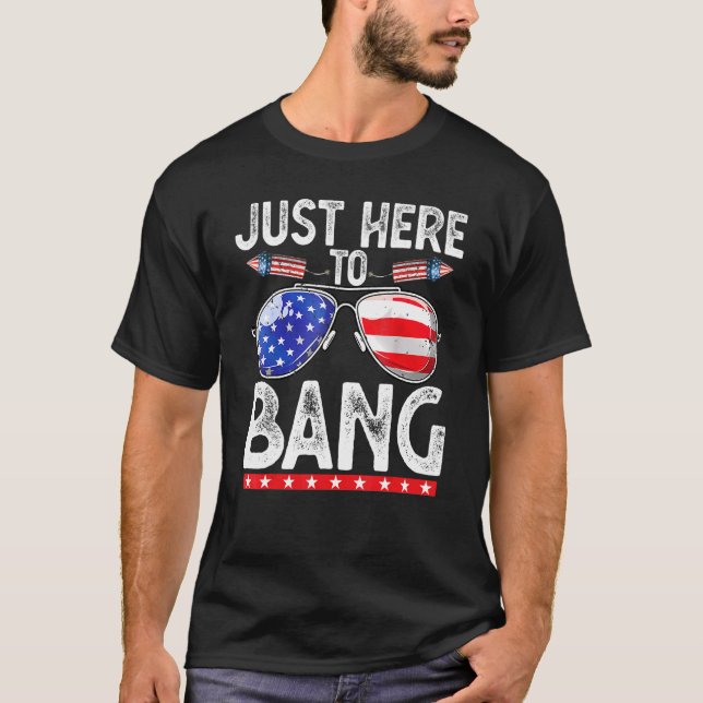 Amerikanische Unabhängigkeitstag gerade hier zu Ba T-Shirt (Vorderseite)