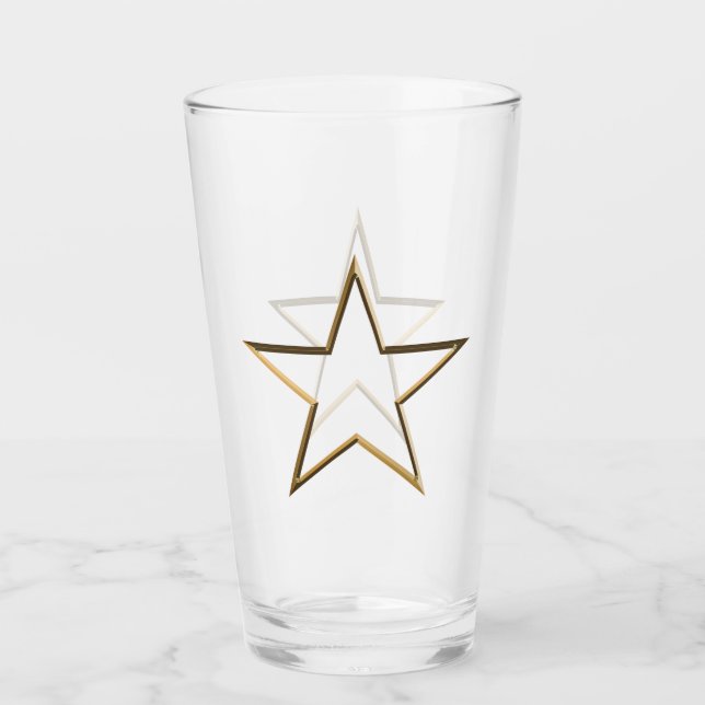 Amerikanische Unabhängigkeitstag Gold patriotische Glas (Vorderseite)