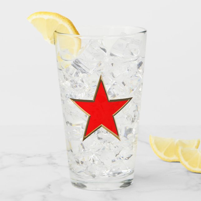 Amerikanische Unabhängigkeitstag Goldstar patrioti Glas (Vorderseite Ice)