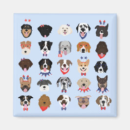 Amerikanische Unabhängigkeitstag-Hundeszenen Magnet