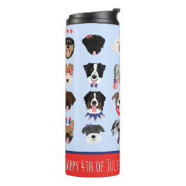 Amerikanische Unabhängigkeitstag-Hundeszenen Thermosbecher
