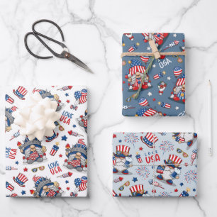 Amerikanische Unabhängigkeitstag Independence Day  Geschenkpapier Set