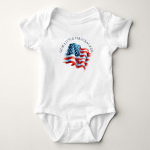 Amerikanische Unabhängigkeitstag Neuborn Outfit Am Baby Strampler